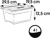 Boîte de rangement rectangulaire pour le bureau, avec couvercle, multi-usages, empilable, écologique, en plastique transparent PP, pour jouets, vêtements