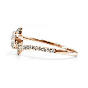 Bague classique en or rose massif 18 carats de qualité supérieure avec diamants naturels, bijoux OEM, cadeau pour femmes pour mariage ou fête - Product Image 2