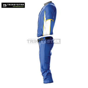 ชุดกีฬาสำหรับผู้ชายและเยาวชนชุดเครื่องแบบทีมเบสบอลสีฟ้าและสีขาวแบบสั่งทำ - Product Image 5