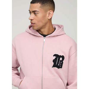 Sudaderas con Capucha y Cremallera con Logotipo Personalizado Bordado para Hombre, Sudadera de Algodón con Cremallera, Diseño Personalizado, Calidad Premium, Ropa Urbana - Product Image 3