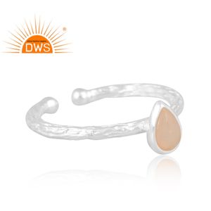 Best Quality Fine Sterling Silver Natural Ethiopian <b>Opal</b> Gemstone Adjustable <b>Ring</b> Custom Jewelry Manufacturer - Product Image 3