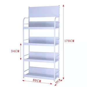 Estante de exhibición de lata de aceite lubricante de varios niveles de Metal recubierto de polvo personalizado para uso de bomba de gasolina MAHESH FABRICTOR - Product Image 4