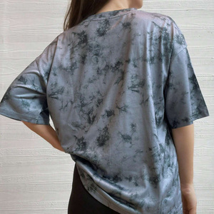 Camisetas de Verano Holgadas con Estampado Tie Dye Vintage para Mujer, Transpirables, de Algodón, Estilo Urbano, con Logotipo y Personalización de Marca Privada - Product Image 2