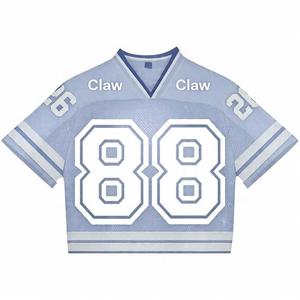 Retro Jerseys Streetwear American Mesh T Shirt Jersey Lightweight Oversized Boxy Fit Football <b>Tshirt</b> Jersey - Product Image 4