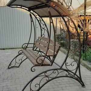 Chaise à bascule double d'extérieur à quatre pieds, prix de gros d'usine bon marché, meilleur prix, stock, meilleur mobilier d'extérieur en acier inoxydable, super grande - Product Image 5