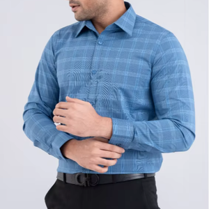 Camisa de manga larga de algodón a rayas Oxford para hombre, cuello abotonado de secado rápido y antiarrugas, tallas 5XL y superiores de Bangladesh - Product Image 4