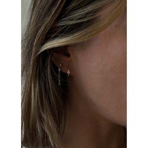 Diamond Teardrop <b>Huggie</b> Earrings - Product Image 4