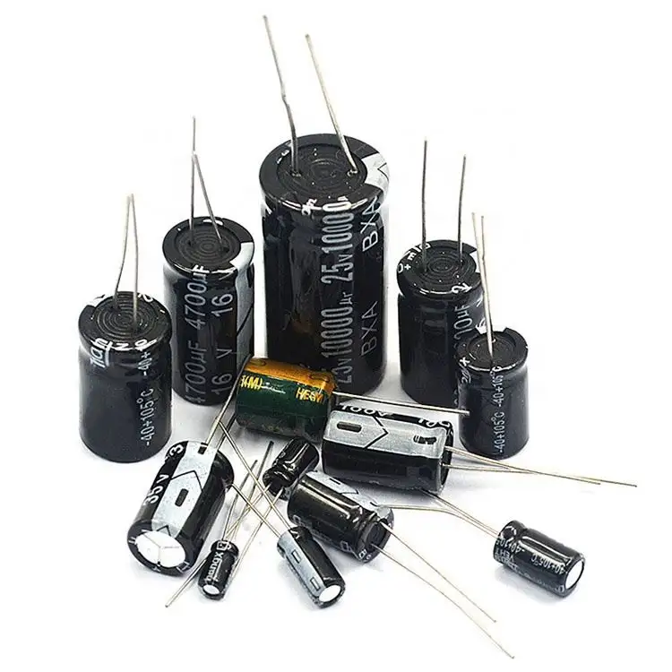 16V/25V/35v/50V/10uf/47uf/100uf/220uf/1000uf/2200uf DIP aluminum electrolytic capacitor