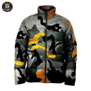 Chaqueta Acolchada Reversible Personalizada para Hombre, Chaqueta Acolchada de Lana con Capucha y Cremallera, Estampado Sublimado, Invierno - Product Image 1