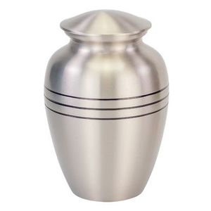 Elegant Brass Tall Cremation Urns with Silver Finished for Adults Memorial Funeral <b>Keepsake</b> Urns - Product Image 5
