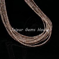 Perles Rondelles Facettées Diamant Marron Champagne 2mm Grade AAA, Vente Chaude, pour Fabrication de Bijoux Tendance, Vente en Gros de Perles Précieuses