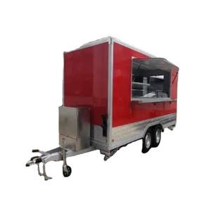 Venta al por mayor de aluminio acero galvanizado remolque camión comida rápida bebida al aire libre cocina móvil para aperitivos para helados perritos calientes - Product Image 1