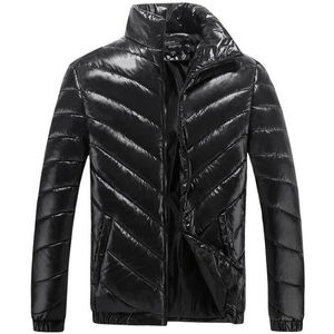 Veste matelassée bleue bulle pour hommes, vêtements d'extérieur d'hiver, fermeture à glissière en toile chaude avec logo personnalisé, taille XL, service OEM, vente en gros - Product Image 4