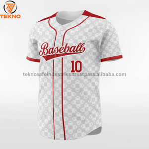 <b>Men</b> Sports Baseball Jerseys <b>V</b> <b>Neck</b> Red With White Slim Fit Softball Jerseys Adult Team Training Baseball <b>T</b> <b>Shirts</b> OEM Service - Product Image 6