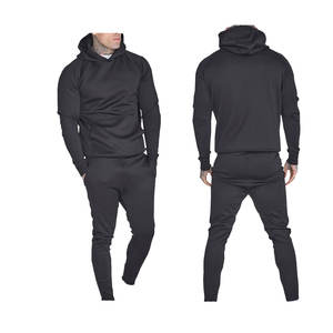 Conjunto Deportivo Personalizado con Logotipo, Colores Sólidos, Sudadera con Capucha y Pantalones Largos con Estampado Puff, Ropa Deportiva con Gráficos para Hombre - Product Image 1