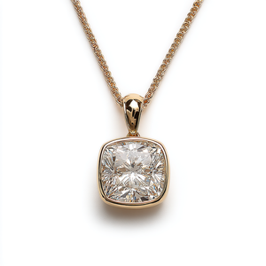 เบาะรองนั่งสุดหรูสำหรับตัดในห้องปฏิบัติการเครื่องประดับโซ่จี้เพชรในทองคำสีโรสโกลด์สีขาวทองเงินการออกแบบที่ได้รับการรับรองมาตรฐาน IGI - Product Image 1