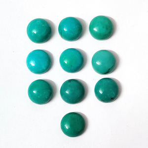 9 Pcs de Cabochon Rond Simulé Turquoise 10mm 32.05 Cts Lot Iroc Ventes Bonne Qualité Howlite Turquoise Cab US $19 pour Tous - Product Image 3