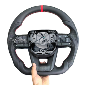 Volant de voiture sport en cuir carbone forgé CE CUSTOM toyota avec palettes de changement de vitesse pour hilux vigo revo n70 n80 - Product Image 3