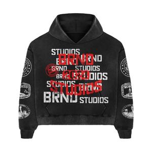 Chándal de lavado ácido Premium para hombre Traje de jogging bordado desgastado Peso pesado Listo para el invierno - Product Image 2