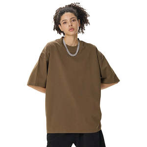 T-shirt de sport de luxe pour homme, imprimé sur mesure, 100 % coton épais 250 g/m², épaules tombantes, coupe oversize, motif uni, tricoté, tendance - Product Image 6