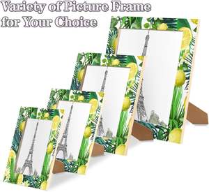 ropical Leave Flower Lemon <b>8x10</b> Picture <b>Frame</b> for Home Bedroom Living Room Tropical Wooden <b>Photo</b> <b>Frame</b> for Display Desktop - Product Image 5