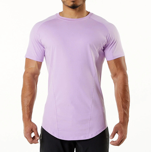 Mens Casual Slim Fit Lightweight Short Sleeve Basic Drifit T-shirts Quick Dry Custom Logo New Fashion Men's <b>Tshirt</b> - Product Image 5