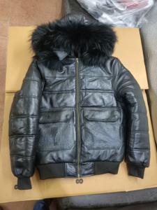 Chaqueta de Invierno para Hombre, Estilo Vintage, Ecológica, de Piel de Oveja Negra, Delgada, Acolchada, con Cierre y Bolsillos, Personalizable con Logotipo - Product Image 5