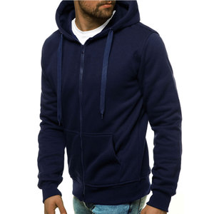 Haute qualité Double hommes Streetwear personnalisé polaire fermeture éclair plaine sweats à capuche hommes mode Streetwear - Product Image 2
