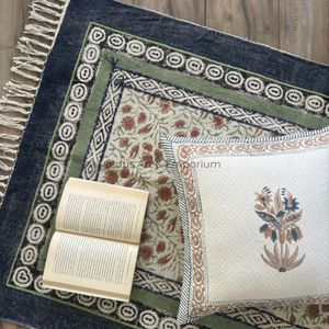 Handmade Printed Indian Block Cotton <b>Rugs</b> Boho Home <b>Rugs</b> for Living Room - Product Image 4