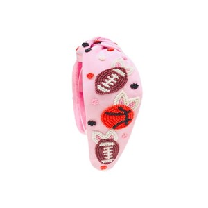 Funky Cartoon Randomized Seed Beaded <b>Headbands</b> Indian Seeds Beaded Hand Embellished Mickey Top Knotted Hair Accessory <b>Headbands</b> - Product Image 3