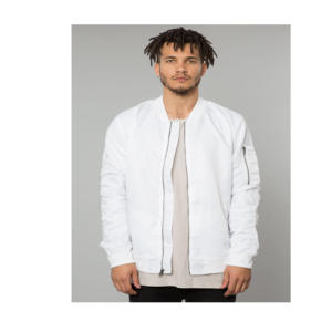 Blouson de bombardier personnalisé élégant en nylon 2025, le nylon extérieur OEM doit être intérieur en polyester 100% avec patch Work Bomber Jacket - Product Image 6