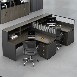 Modular Office <b>Workstation</b> System Modern 2 4 6 8 Person Cluster <b>Desk</b> Open Space Call Center Staff Cubicle Table Set - Product Image 6