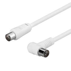 Cavo antenna angolato da un lato bianco 1,5 m - Product Image 1