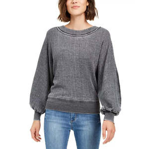 Top nero XX-Large in stile casual da ragazzo American Rag con maniche dolman testurizzate - Product Image 1