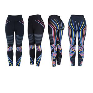 Leggings de yoga taille haute solides longueur cheville pour femmes-Respirant séchage rapide Sport Gym Fitness Running - Product Image 5