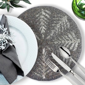 แผ่นรองจานปักลูกปัดสไตล์คลาสสิกคุณภาพสูงสำหรับงานปาร์ตี้ในห้องครัวและของตกแต่งบ้านราคาถูกมาก - Product Image 1