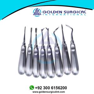 Ensemble de 8 éleveurs orthodontiques en acier inoxydable, outils d'extraction dentaire incurvés pour racines, instruments dentaires - Product Image 6