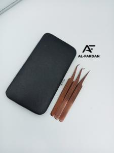 Pinzas para pestañas profesionales de oro rosa, acero inoxidable sostenible, 45 ángulos de 90 grados, herramienta de alta belleza de fibra recta puntiaguda - Product Image 3