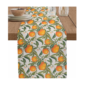 Chemin de table de qualité hôtelière 100% coton brodé motif vert 180 GSM 96 pouces Jacquard Inde Marque privée DHL - Product Image 6