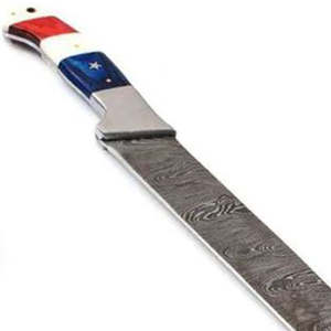 Cuchillo de Pesca Personalizado Hecho a Mano Jexmoo, Cuchillo para Filetear con Hoja de Acero de Damasco y Funda de Cuero, Regalo para Pescadores - Product Image 2