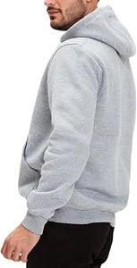 Sudaderas Casuales de Invierno para Hombre, Color Sólido, 100% Algodón, Corte Regular, Ecológicas, de Secado Rápido, Transpirables y a la Moda - Product Image 3