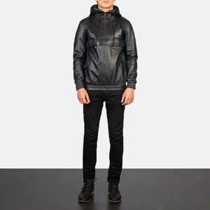 Chaqueta de invierno para hombre de diseño superior con cuello levantado manga completa 100% cuero de alta calidad personalizable precio razonable - Product Image 5
