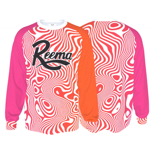 Reema เสื้อสเวตเตอร์ unisex สำหรับผู้หญิง, สเวตเชิ้ตปักคอลูกเรือไซส์ใหญ่พิเศษ - Product Image 5