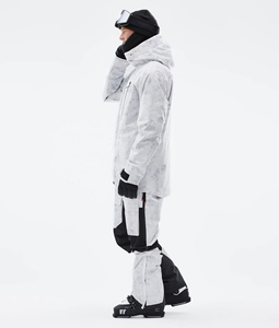 Combinaison de ski imperméable grande taille, chaude, coupe-vent, respirante, pour homme, pour le ski en plein air, ensemble veste et pantalon - Product Image 1