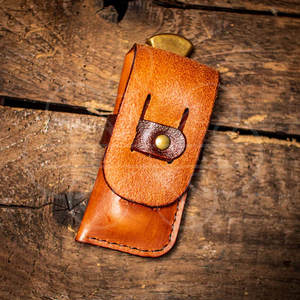 Gaine en cuir la plus vendue à prix d'usine pour couteaux à lame fixe/pliante pour un couteau Buck 110 ou de taille similaire - Product Image 2