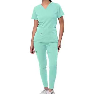 Uniformes Médicos de Enfermería en Oferta, Conjuntos de Uniformes Médicos con Cuello en V, Uniformes de Hospital, Blusas de Manga Corta, Pantalones Jogger, Uniforme para Enfermeras - Product Image 6