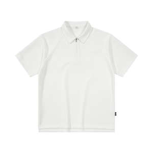 Polos polo t-shirt décontracté unisexe chemise chemises unies Golf Spandex blancs piqué tissu Jersey fermeture éclair - Product Image 3