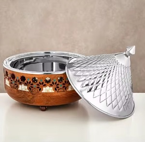 Autocollant rond pour hôtel, finition émaillée, acier inoxydable brillant, marmite pour aliments, table de cuisine, serveur de nourriture, plat à gratin - Product Image 5