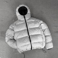 Veste matelassée réversible personnalisée de haute qualité 100% en duvet pour homme, grande taille, imperméable, respirante, écologique, style hip-hop