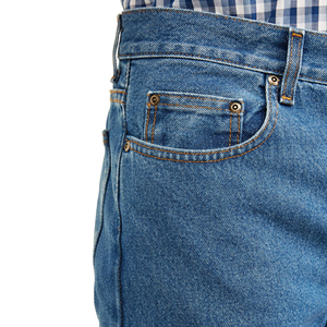 Pantalones vaqueros ajustados de moda para hombre con diseño de impresión personalizada de mezclilla de alta calidad y elegante lavado desgastado perfecto para el traje de moda de verano - Product Image 2